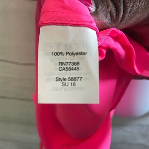 J. Crew Factory Racerback Cami Top-Neon Pink Sz 00 - Picture 4 of 8